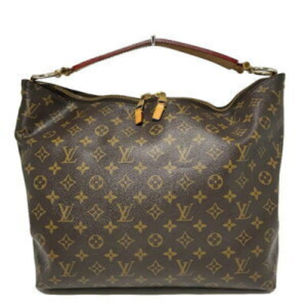 LOUIS VUITTON Sully Handbag Monogram Brown Beige